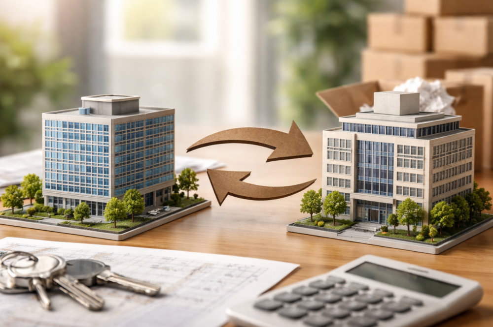 宅建業の本店移転のイメージ