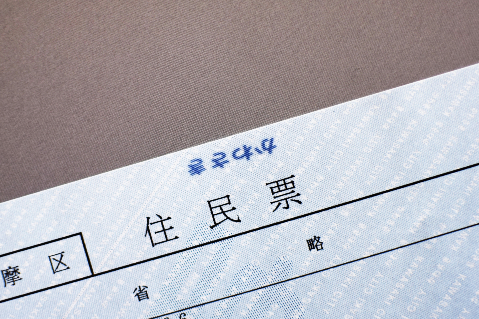 住民票の続柄が妻（未届）と表記がある見本