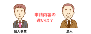 個人申請と法人申請の違い
