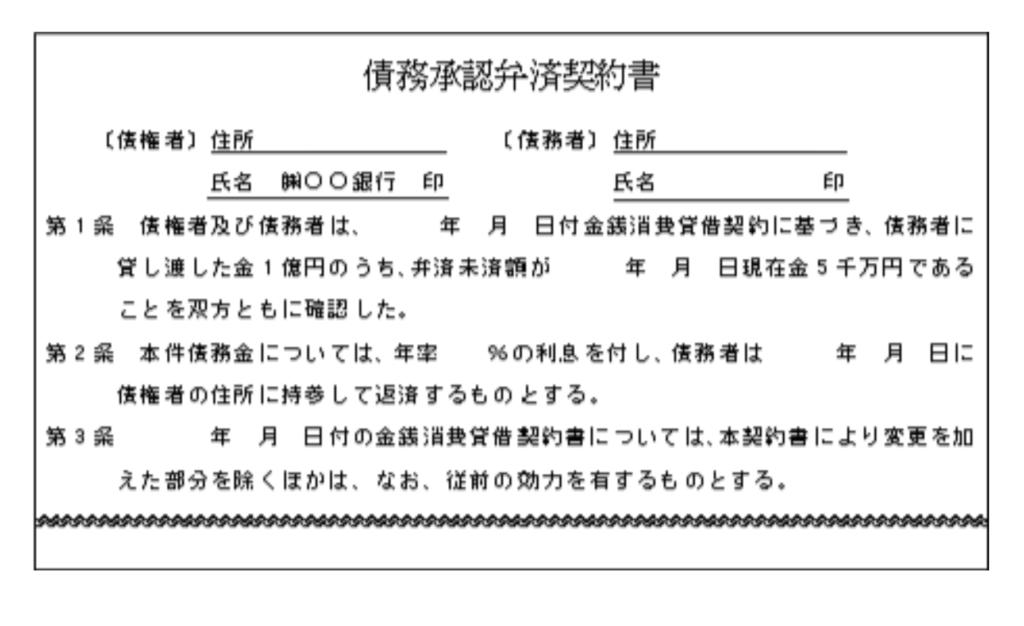 債務承認弁済契約とは？口頭で貸したお金を契約書にする方法