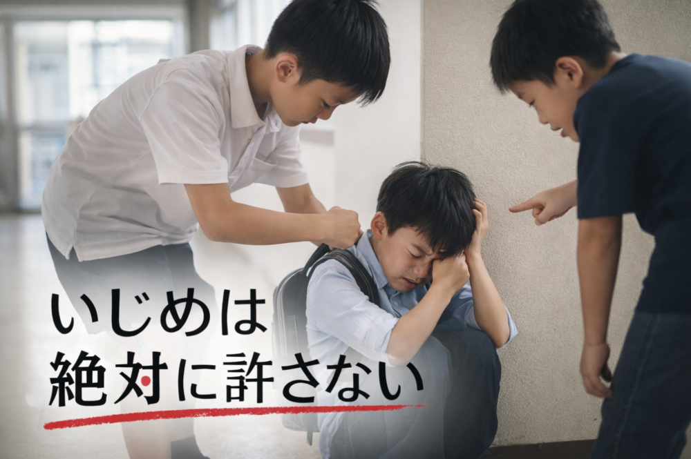 いじめは絶対に許されない行為です