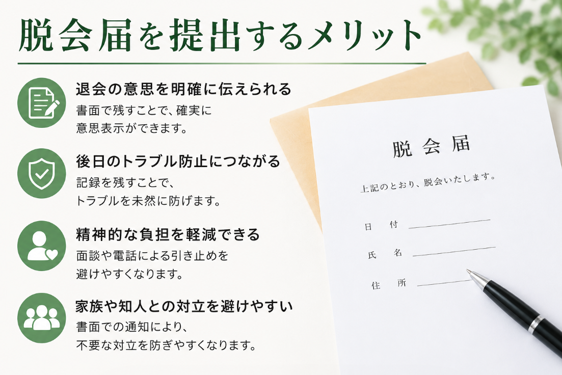 脱会届を提出するメリット