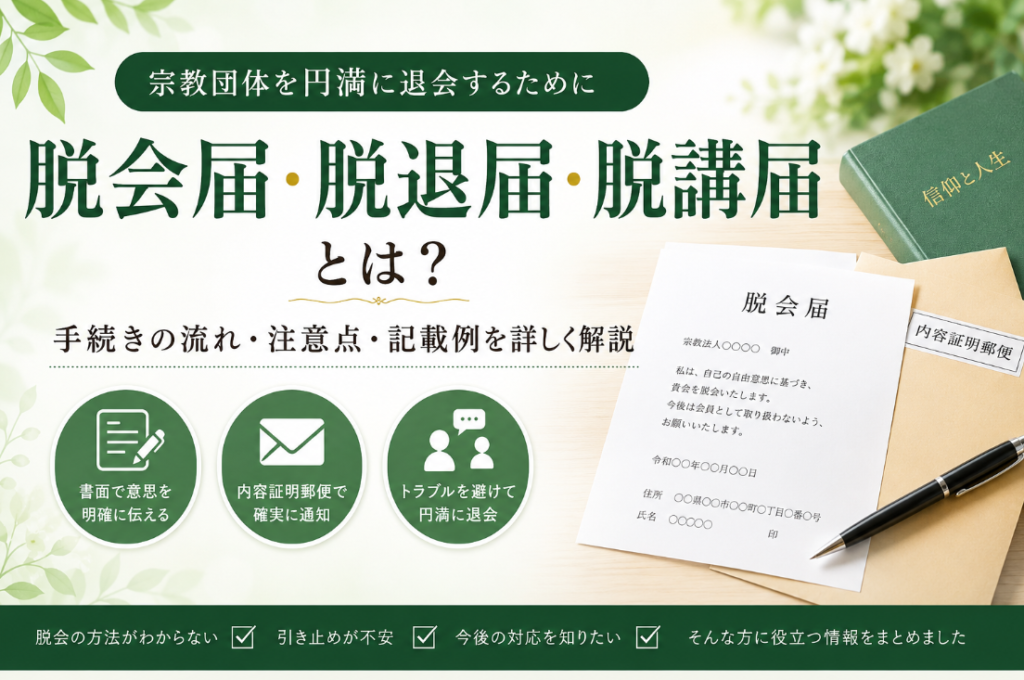 脱会届・脱退届・脱講届