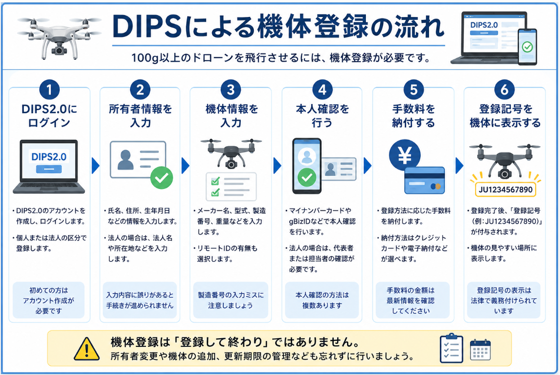 DIPSで飛行許可・承認申請を行う流れ
