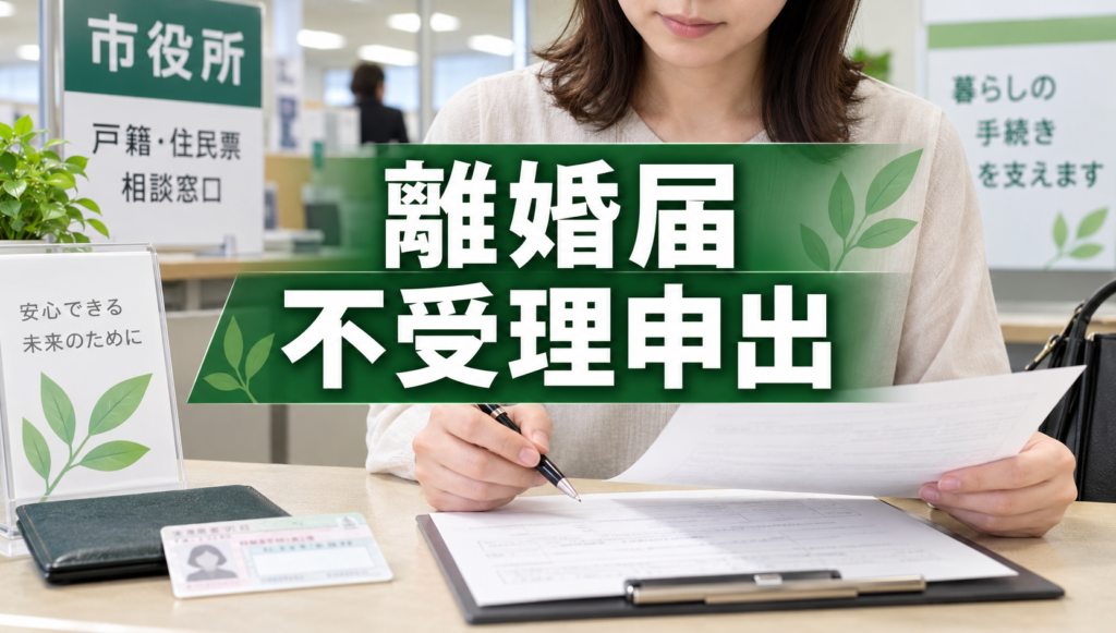 離婚届を勝手に出されるのを防ぐには？不受理申出の手続・有効期間・取下げを行政書士が解説【2026年版】
