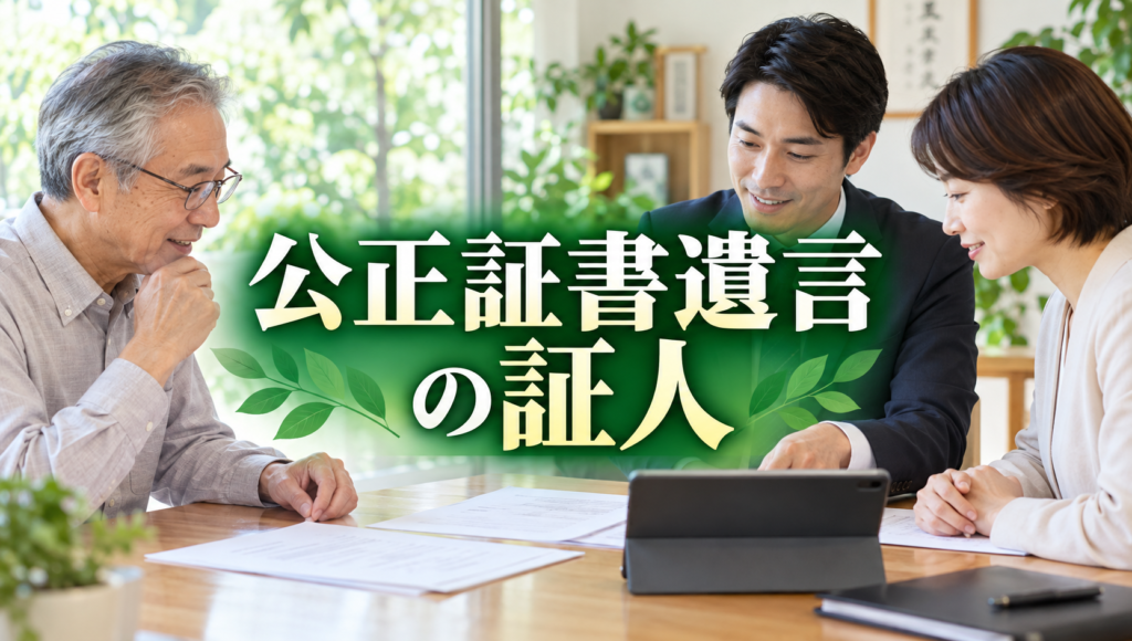 公正証書遺言の証人は誰に頼む？なれない親族・費用・当日の流れを解説