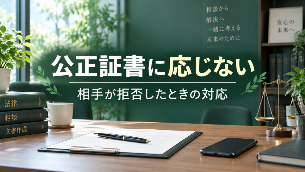 相手が離婚公正証書の作成に応じない場合は？できること・できないことを解説