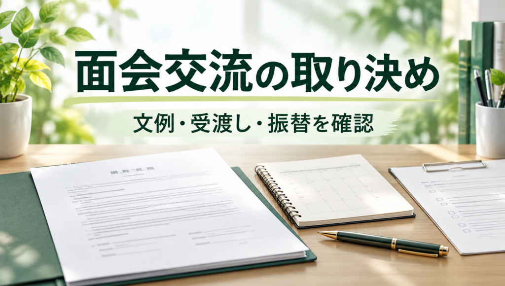面会交流の公正証書・離婚協議書の文例|頻度・受渡し・中止時の決め方