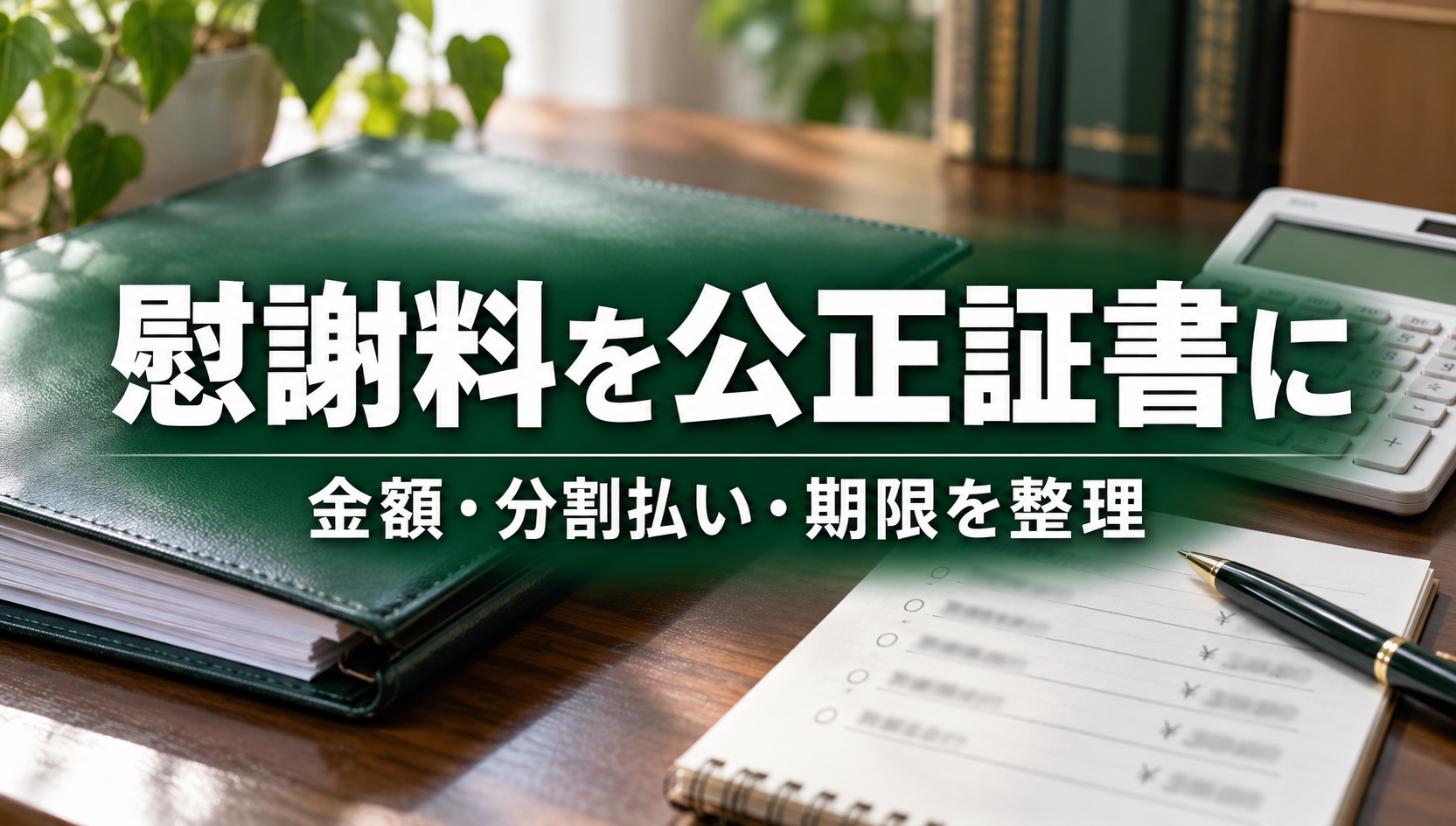 慰謝料を離婚公正証書にする方法｜金額・分割払い・期限・強制執行条項