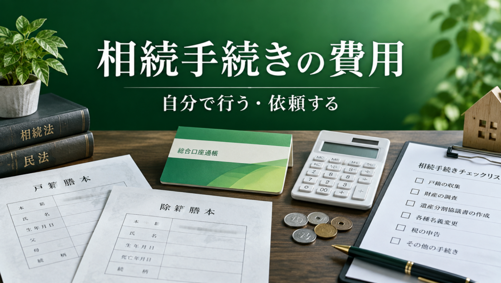 相続手続きの費用はいくら？自分で行う場合と行政書士へ依頼する場合を比較