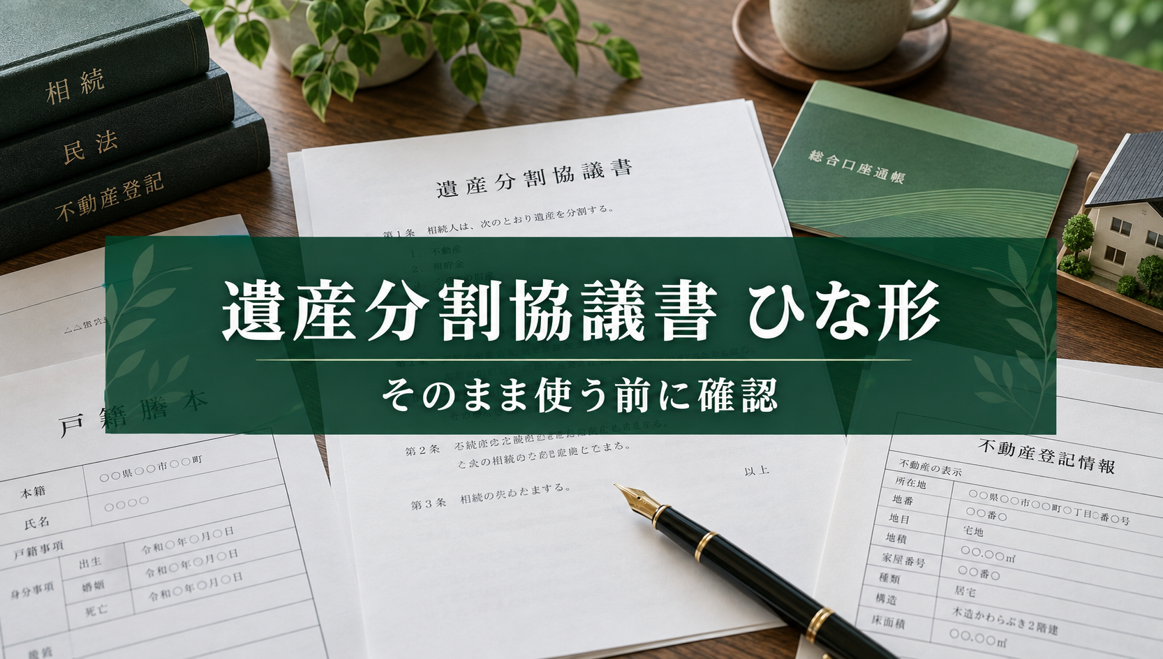 遺産分割協議書のひな形を使う前に｜そのまま使えないケースと作成時の注意点