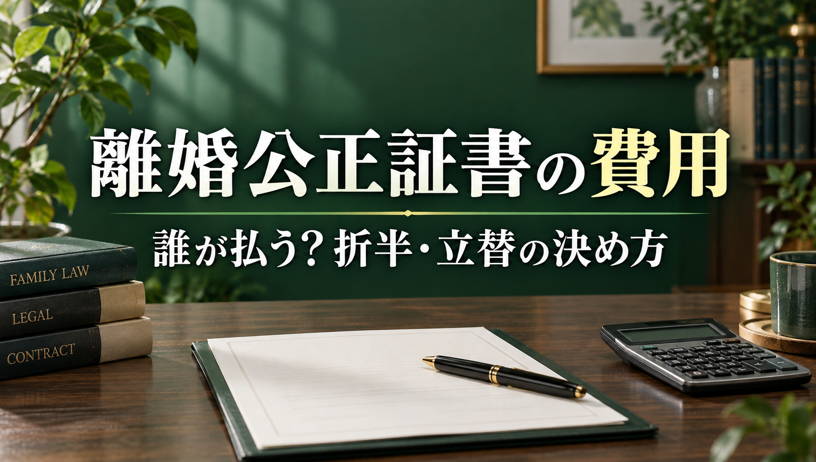 離婚公正証書の費用は誰が払う？折半・一方負担を決めるときの考え方