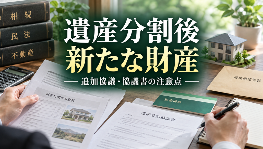 遺産分割協議後に新たな財産が見つかったら？追加協議・協議書の作り方と注意点