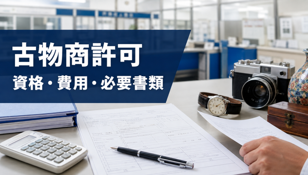 古物商の「資格」と費用/許可制の仕組みと準備コストを実務目線で整理