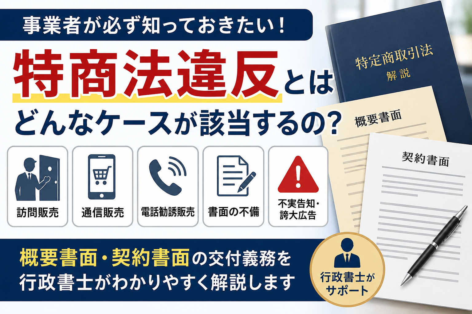 特商法違反とはどんなケースが該当するの？