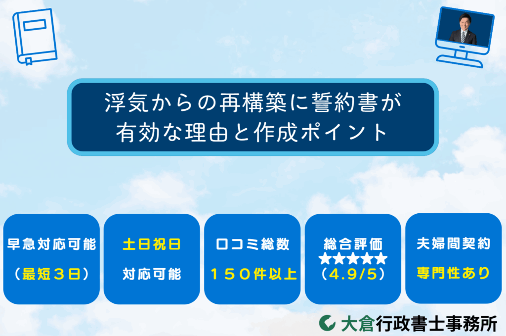 浮気からの再構築に誓約書が有効な理由と作成ポイント
