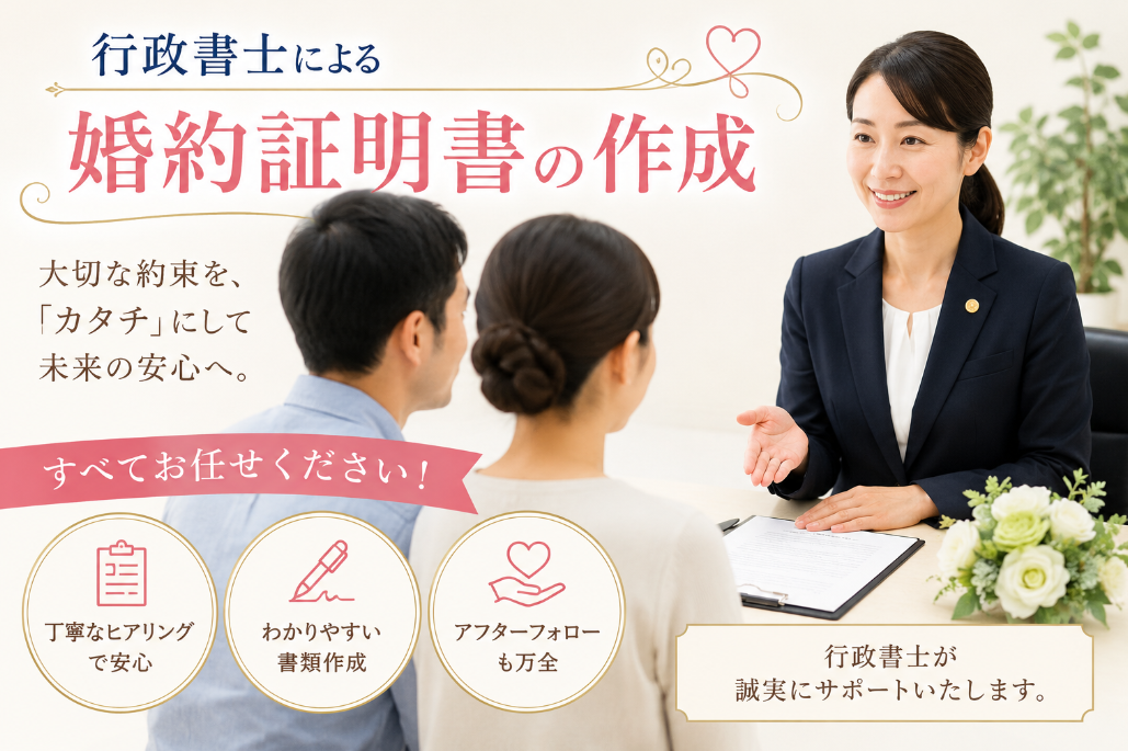 行政書士による婚約証明書の作成