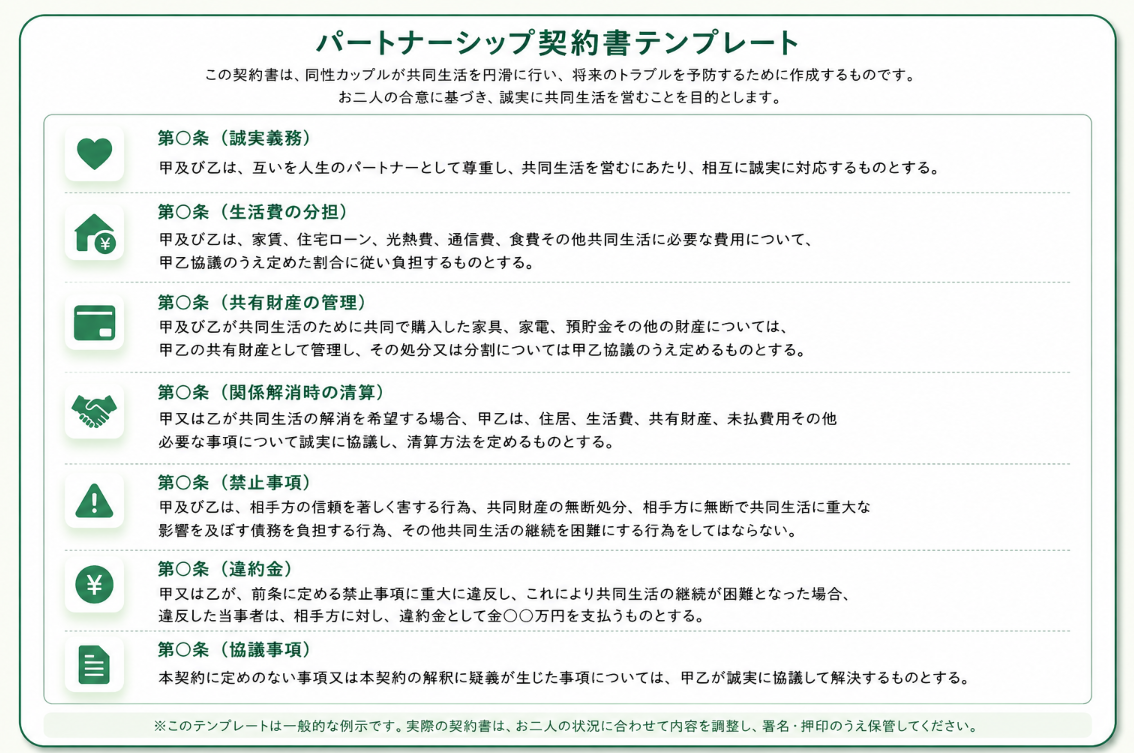 パートナーシップ契約書テンプレート